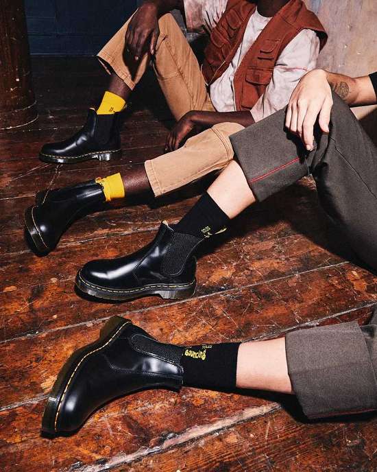 Botines Dr. Martens 2976 Smooth Mujer Negros MX-18256
